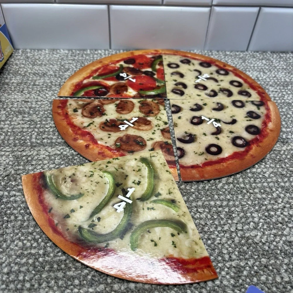 Pizza Fractions Fun Learning Resources Game Homeschool Math 100%‎ Complete